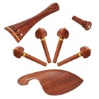 1set Rosewood Violin Part 4 4 Chinrest Tailpiece Tunning Pegs Endpin