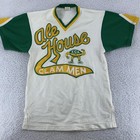 Vtg 60s Ale House Clam Men Ica Chain Stitched Baseball Jersey Shirt Mens Small
