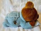 Eden Plush Musical Blue Teddy Bear Baby Wind Up Sleeping Laying Down Vtg