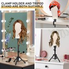Portable Wig Mannequin Head Wig Model Bracket Holder Adjustable Tripod Stand
