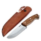 Ohiy Handmade Bushcraft Knife 4116 German Steel 4-1 4in Blade  Leather Sheath