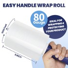 4 Pack Mini Hand Stretch Wrap Film  5 Inch X 1000 Feet 80 Gauge Shrink Wrap Roll