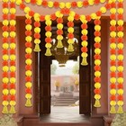 10 Pcs Marigold Garland For Decoration Pooja Decoration Items Orange Yellow