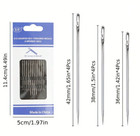 12pcs Self-threading Sewing Needles - Multi-size Handcraft Needles For Elderly