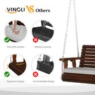 5 Ft Heavy Duty 880 Lbs Patio Wooden Porch Swing Outdoor With Extra Cushions