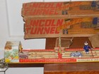 Vintage Unique Art Lincoln Tunnel Tin Wind Up Toy Works  W  Box