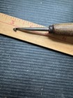 Antique   Vintage Wood Handle Rug Hooking Tool Marked  glh  5 l