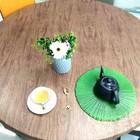 Round Elastic Table Cover Fitted Vinyl Tablecloth For