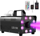 Smoke Machine  Fog Machine Halloween Indoor- 3 Stage Led Lights With 13 Colors