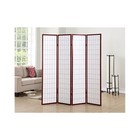 Shoji Style Room Divider  Cherry Finish  Portable Screen For Home Decor