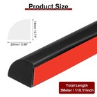 118 Inch Flexible Quarter Round Molding Peel And Stick Moulded Trim Black 
