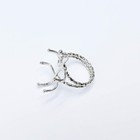 Shiny Silver Oval Ring Setting  Cabochon Blank  Resin Bezel  25x18mm G37577