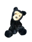 Vintage Dakin Baby Bearfoot Black Teddy Bear  Stuffed Bean Bag Plush