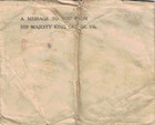 1918 Cover With Letter From British King George V Welcoming U s  Troops Into Wwi