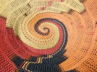 Colorful African Telephone Wire Basket 12 Inches Round
