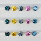 Wholesale Round Cut 1-10pcs Vvs1 Colorful 0 5-3ct Moissanite Gra For Jewelry Diy