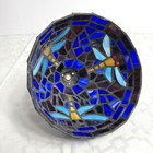 Tiffany Style Slag Glass Dragonfly Lamp Shade 6-3 4  For Table Desk Accent Lamps