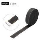 5 8 Inch Denim Fabric Ribbons  3 Yards Denim Bow Jean Ribbon  Black 16mm