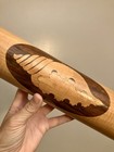 Wood Inlay Conch Sea Shell Kaleidoscope Artisan Peach Reynolds 1988 Signed 12   