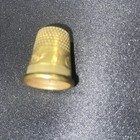 Ez  7 Brass Sewing Thimble Gold-tone Metal Vintage Collectible Thimble
