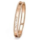 Van Cleef   Arpels Perlee Signature Bracelet Rose Gold Medium Model With Box