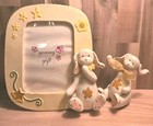 Nursery Photo Frame Unisex Pink yellow 3 Piece Young Gift New Open Frees h 