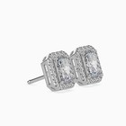 Diamond Stud Earrings 4 40 Ctw Lab Grown Vs1 Ef Radiant Igi Cert  14k White Gold