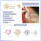 Hypoallergenic Earrings For Girls Toddler Surgical Steel Screw Gold Cute Mixed
