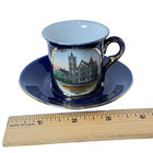 East Liverpool   Ohio Oh - High School - Antique Souvenir China Cobalt Tea Cup
