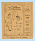 1920s Vintage Mccall Sewing Pattern 2342 Uncut Childrens Coveralls Size 10