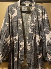 Vintage Men s Authentic Japanese Kimono Robe With Wave Pattern Size Large