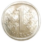 1965 Finland 1 Markka Unc Silver Coin European Scandinavian Km 49 Rampant Lion 