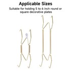 10 Pcs 5 Inch Invisible Brass Wall Plate Hangers 12 Pcs Hooks Display