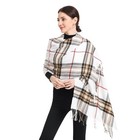 Unisex Scarf Winter Warm Soft Cashmere Feel Shawl Wrap Stole For Women Men Wh   