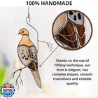 Stained Glass Morning Dove Suncatcher     Peaceful Glass Bird Window Hanging     