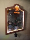 Large Vintage Jagermeister Bar Decor Lighted Wall Hanging Mirror 24  X 29 