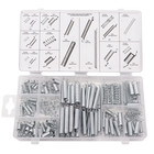 200 Pcs Spring Assortment Kit Zinc Plated Extension And Compression Springs Kit