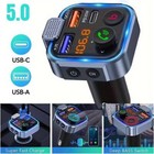 Transmisor Fm Para Coche Bluetooth 5 0 Reproductor Mp3 Adaptador Manos Libres