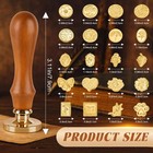 Vintage Wax Seal Stamp Kit  21pcs Classic Sealing Wax Stamps With Wooden Handle 