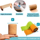 Self Adhesive Bandage Wrap 24rolls  Medical Tape 2 In X 5 Yds Multi-color