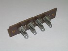 Vintage Phenolic 4screw Terminal Stereo Right left Speaker Strip Shortwave Radio
