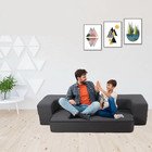 Queen Memory Foam Folding Sofa Bed Couch - Dark Grey Futon Sleeper Chair