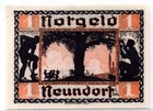 1921 Germany Neundorf Notgeld 1 Mark Note  ng481 