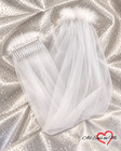 Handmade White Bridal Veil White Feather Hen s Night Bachelorette Party 60cm
