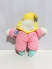 Vintage Eden Pastel Clown Plush Baby Toy Rattle 90s Stuffed Doll Circus