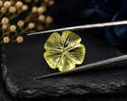 Natural Citrine Flower Carving Gemstone 12 85 Cts Hand Carved Floral Loose Stone