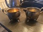 Vintage Silver Plated Tea Set Coffee Service And Tray Set- 5 Pieces 