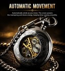 Pocket Watch Vintage Classic Steampunk Style Skeleton Movement Striking Luxury