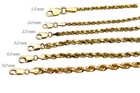 14k Solid Yellow Gold Rope Chain Necklace Bracelet 1mm-10mm Men Women Sz 7 -30 