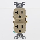 10 Eaton Ivory Commercial Duplex Outlet Receptacles Nema 5-20r 20a 125v Cr20v
